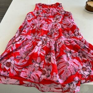 Tommy Hilfiger pink and red floral dress - worn once EUC - sz 12 - 100% cotton